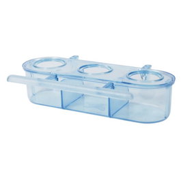 Nayeco Comedero Transparente de 3 Huecos para Aves