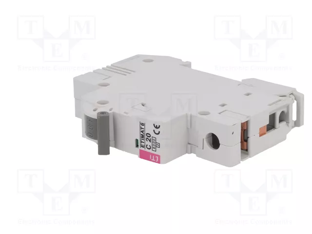 ETI POLAM ETIMAT 6 Interruptor magnetotérmico 1P 20A 6kA ETI POLAM ETIMAT 6 Interruptor magnetotérmico 1P 20A 6kA
