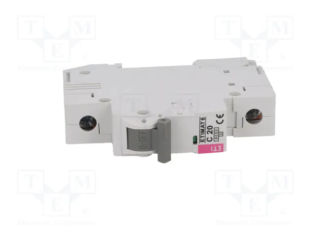 ETI POLAM ETIMAT 6 Interruptor magnetotérmico 1P 20A 6kA ETI POLAM ETIMAT 6 Interruptor magnetotérmico 1P 20A 6kA