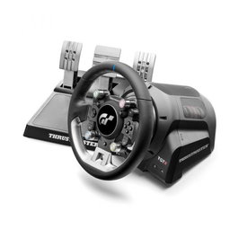 Thrustmaster 4160823 Volante + Pedales Negro, Cruceta, 25 Botones, Vibración, para PC, PlayStation 4, PlayStation 5