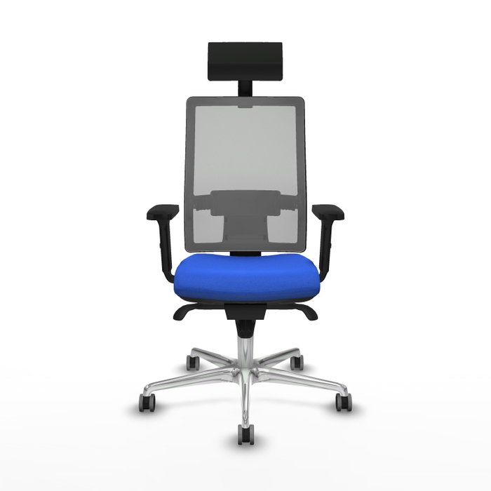 PIQUERAS Y CRESPO Silla de oficina Horna Azul y Gris con Mecanismo Sincro PIQUERAS Y CRESPO Silla de oficina Horna Azul y Gris con Mecanismo Sincro