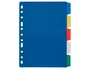 Liderpapel Separadores Plástico para Archivo Cuarto Juego de 5 Separadores Multitaladro Colores Opacos