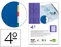 Liderpapel Separadores Plástico para Archivo Cuarto Juego de 5 Separadores Multitaladro Colores Opacos