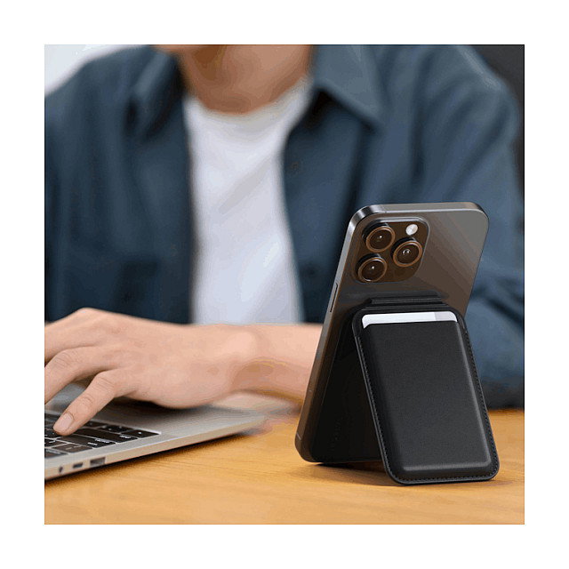 Satechi Soporte de billetera magnético compatible con MagSafe, Negro, ST-VLWK Satechi Soporte de billetera magnético compatible con MagSafe, Negro, ST-VLWK