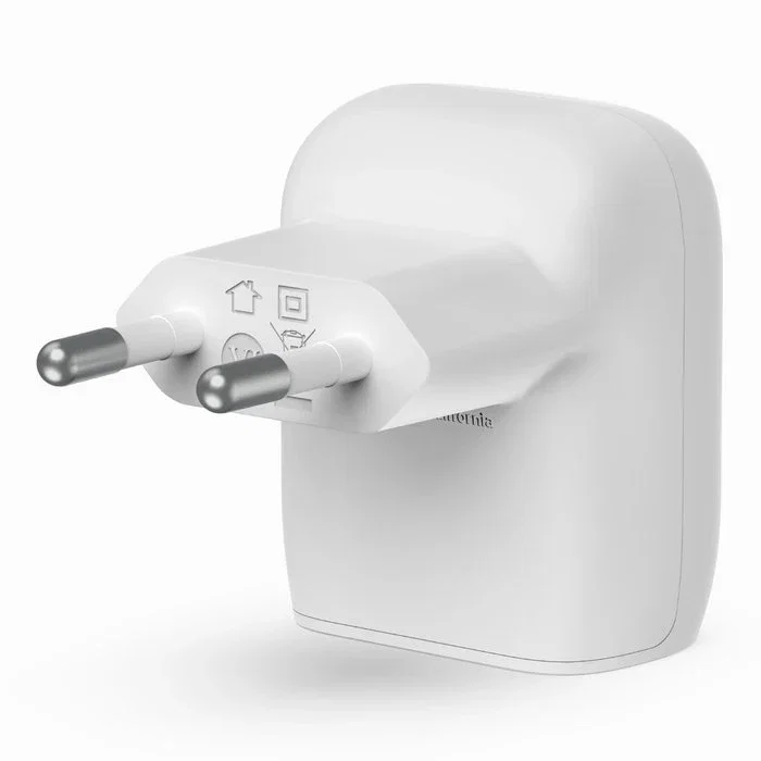 Belkin WCA006VF1MWH-B6 Cargador de Pared USB-C 20W con Carga Rápida PD 3.1 y Cable USB-C a Lightning de 1m - Blanco