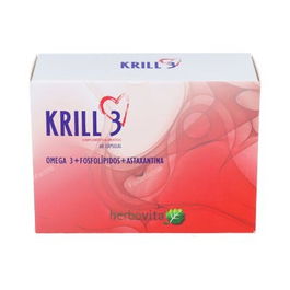 HERBOVITA Krill-3 60 Perlas Omega 3 Ácidos Grasos Corazón