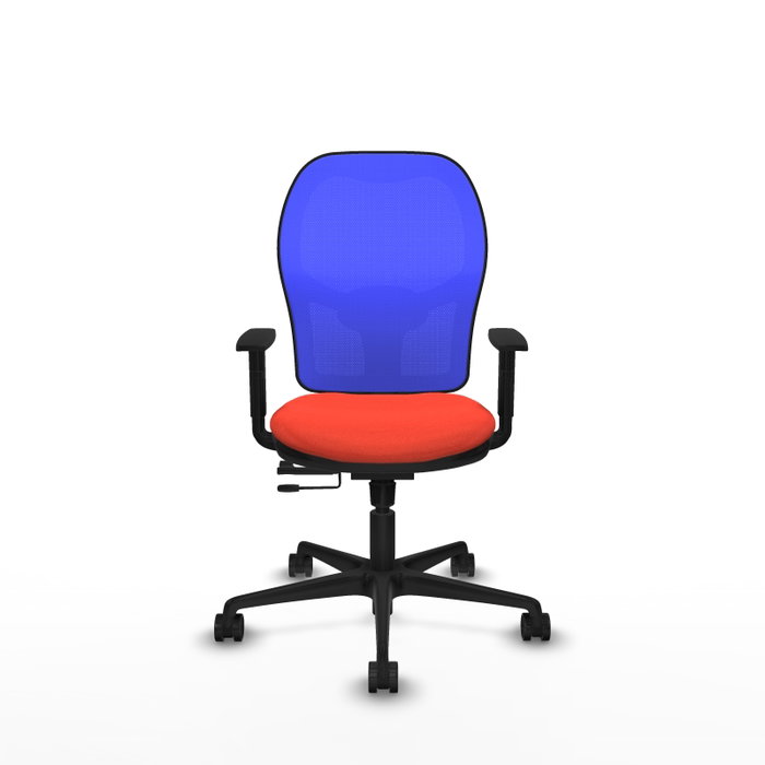 PIQUERAS Y CRESPO Silla de oficina Jorquera Sincro/Traslack Naranja oscuro y Azul