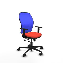 PIQUERAS Y CRESPO Silla de oficina Jorquera Sincro/Traslack Naranja oscuro y Azul