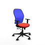 PIQUERAS Y CRESPO Silla de oficina Jorquera Sincro/Traslack Naranja oscuro y Azul