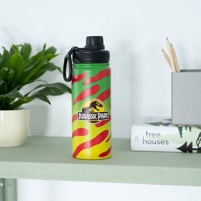 ERIK Botella de Acero Inoxidable Jurassic Park 500ml Doble Pared Tapón Hermético