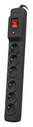 Armac Multi M6 Regleta de protección con 6 tomas, cable de 1,5 m, negra