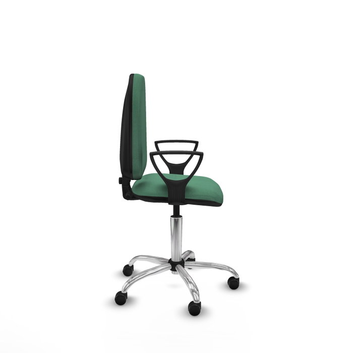 PIQUERAS Y CRESPO Silla de oficina Aýna Verde esmeralda con brazos fijos