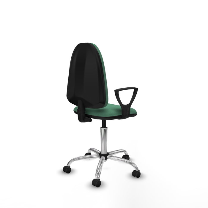PIQUERAS Y CRESPO Silla de oficina Aýna Verde esmeralda con brazos fijos