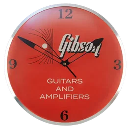 Gibson Reloj de Pared Iluminado Vintage Kalamazoo Orange Gibson