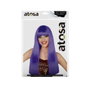 Peluca Larga Lisa Morada con Flequillo 60 cm 120 gr