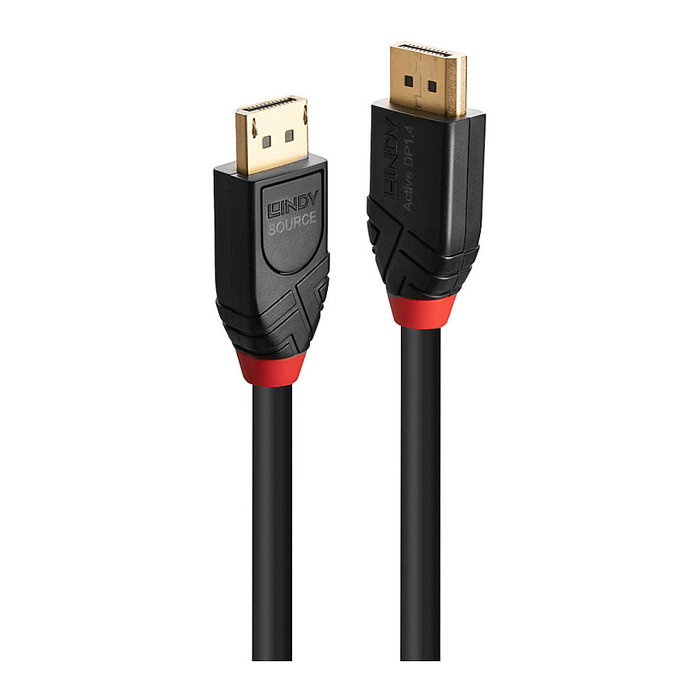 Lindy Cable Active DisplayPort 1.4 de 7,5m Negro
