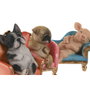 DKD Home Decor Set de 3 Figuras de Resina Surtidas Multicolor