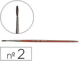 Liderpapel Pinceles Acuarela Nº2 Pelo Engomado Virola Cromada