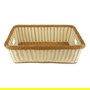 GET - WB-1517-TT - Cesta rectangular con asas - 58,4 x 43,2 x 17,8 cm - Beige
