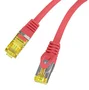 Lanberg PCF6A-10CU-0025-R Cable de Red Patch Cord Cat.6a S/FTP (S-STP) 0.25m Rojo LSZH Cobre