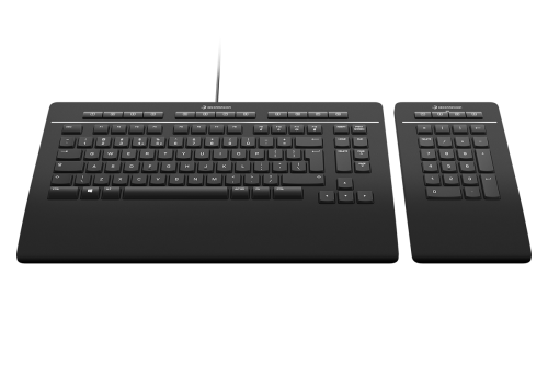 3Dconnexion Teclado Pro with Numpad 3DX-700092 Oficina USB + RF Wireless + Bluetooth QWERTY Internacional de EE.UU. Negro