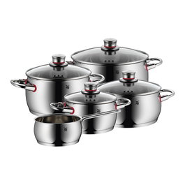 WMF Quality One Juego de Ollas de 5 piezas, plata
