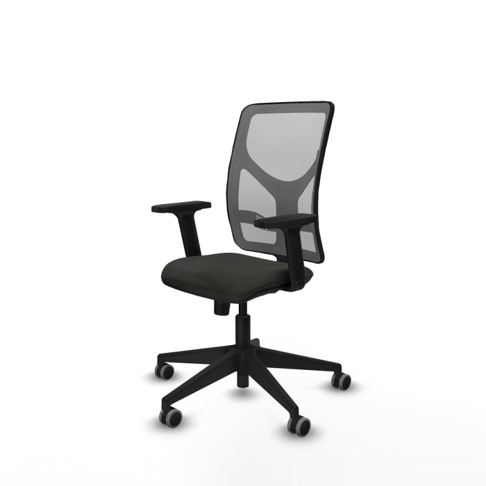 PIQUERAS Y CRESPO Silla de oficina Motilla con mecanismo Sincro, Negro y Gris