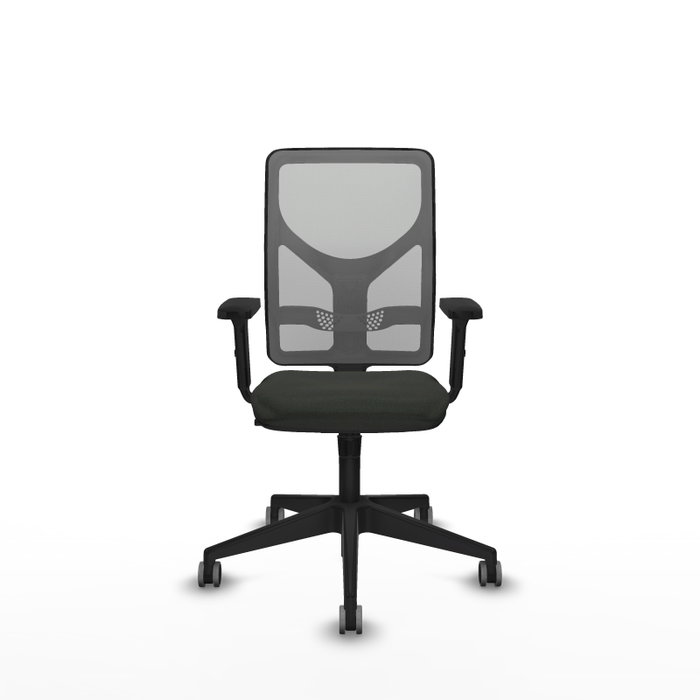PIQUERAS Y CRESPO Silla de oficina Motilla con mecanismo Sincro, Negro y Gris