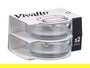 Vivalto Set 2 Cenicero Vidrio Transparente 9 cm (Set de 36)