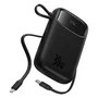 Baseus PPQD4-20C Power Bank 20000 mAh Litio Polímero 30W - Carga Rápida USB-C, Pantalla, Carga 4 Dispositivos, Negro