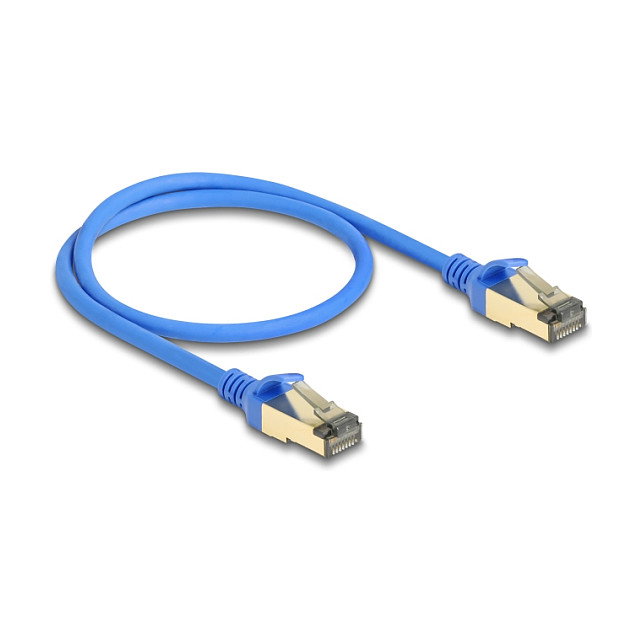 DeLOCK Cable de red RJ45 Cat.8.1 F/FTP Slim 0,5 m azul
