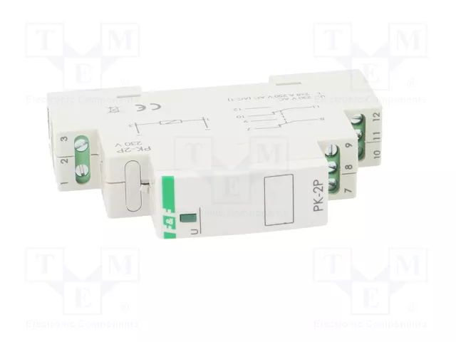 F&F Relé de instalación monoestable DPDT 230VAC 8A