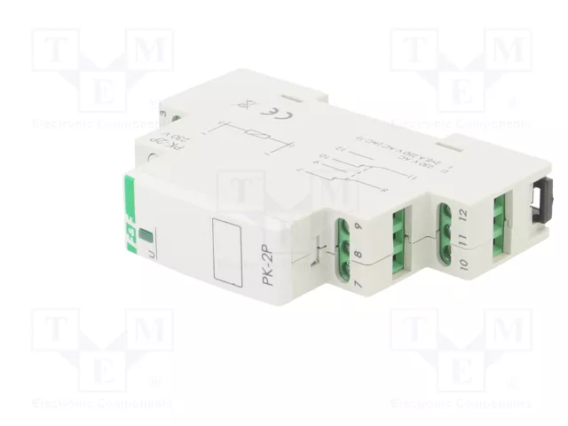 F&F Relé de instalación monoestable DPDT 230VAC 8A