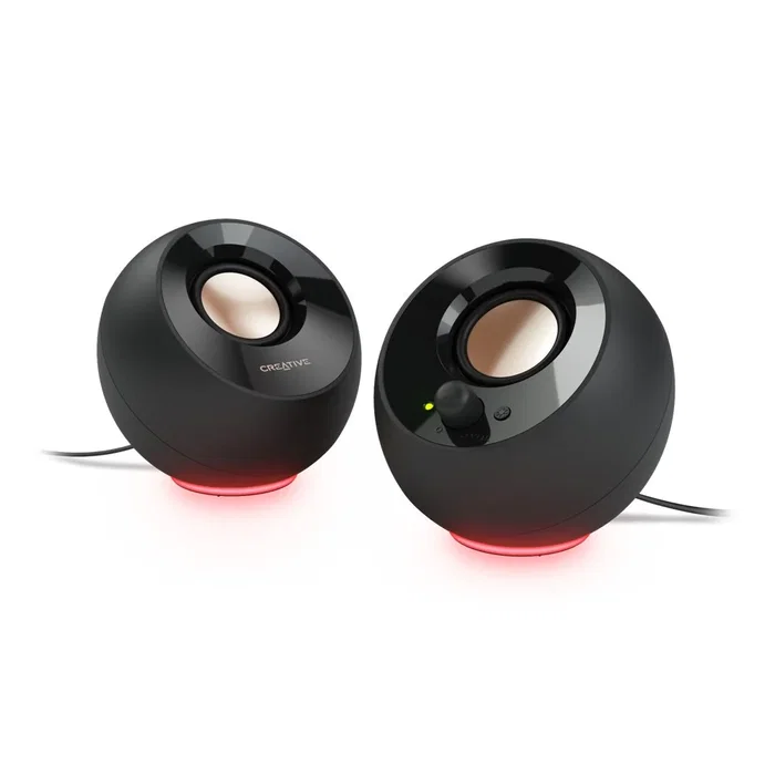 Creative Pebble SE Negro con Iluminación RGB