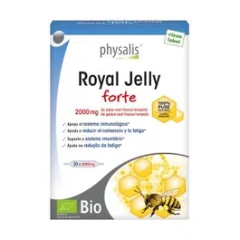 PHYSALIS Royal Jelly Forte 20 Ampollas Bio - Jalea Real con Vitamina C, 2000mg - Apoyo al Sistema Inmune y Reducción del Cansancio