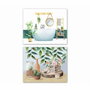 DKD Home Decor Set de 2 Cuadros Lienzo MDF 50x40 cm para Baño Multicolor