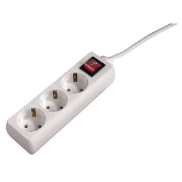 HAMA Home Regleta 3 Tomas Interruptor 1,4m Blanca