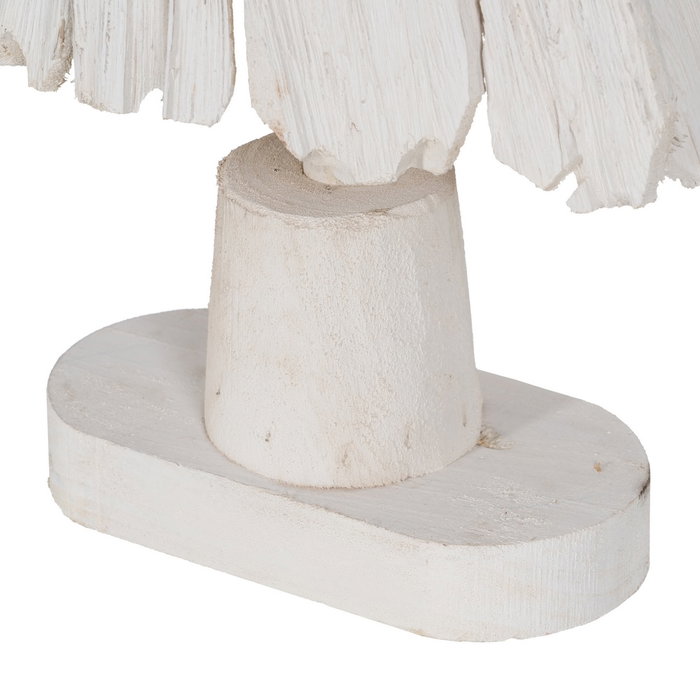 Figura Árbol Blanco Madera Paulonia 34 X 19 X 80 cm
