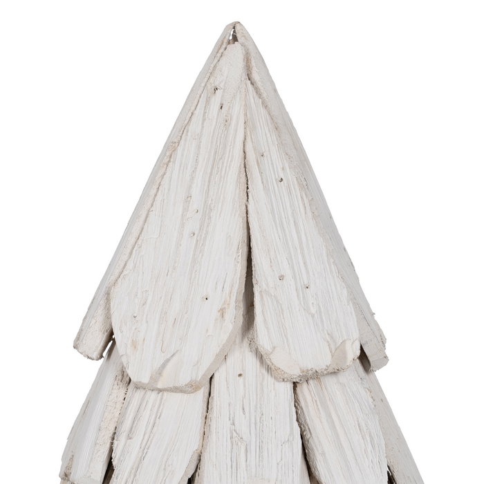 Figura Árbol Blanco Madera Paulonia 34 X 19 X 80 cm