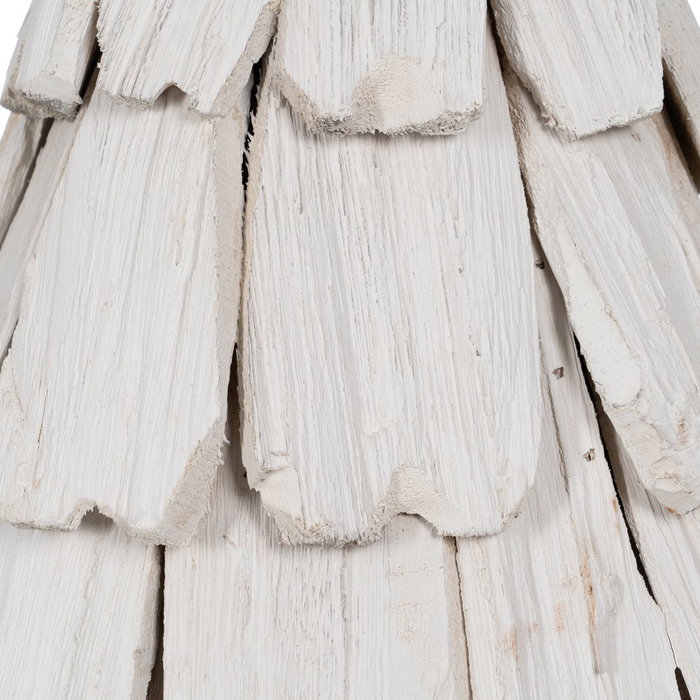 Figura Árbol Blanco Madera Paulonia 34 X 19 X 80 cm