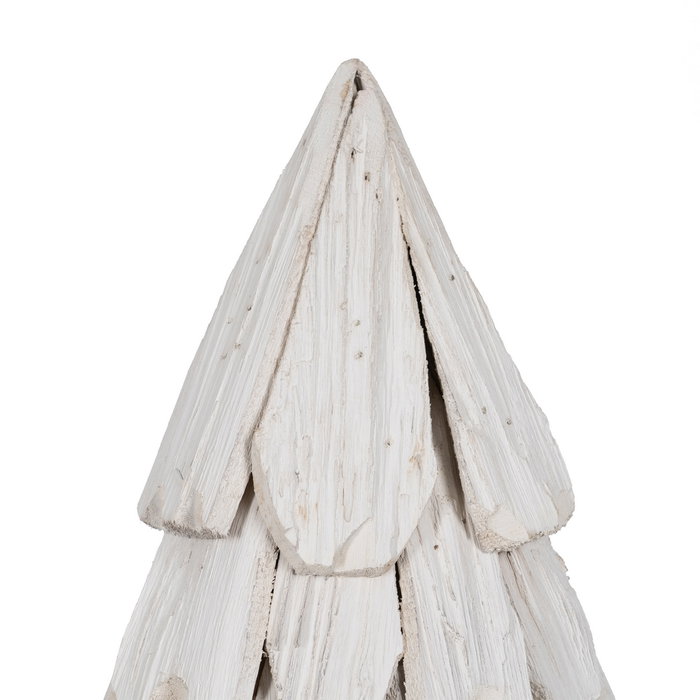 Figura Árbol Blanco Madera Paulonia 34 X 19 X 80 cm