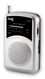 SAMI Radio AM/FM de bolsillo vertical con auriculares y clip, referencia Radio sami am/fm bolsillo vertical c/aur/clip
