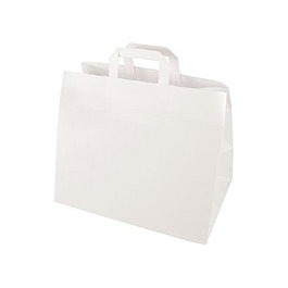 PAPSTAR Bolsas de papel blancas, 32,0 x 27,0 cm