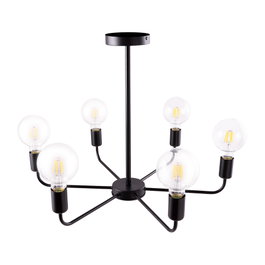 Diaobingshancun Lámpara de Techo Vintage Black Ø670x400mm
