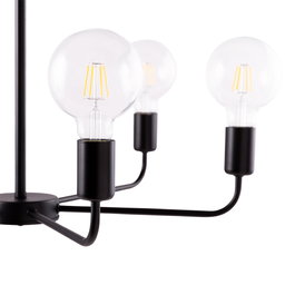 Diaobingshancun Lámpara de Techo Vintage Black Ø670x400mm