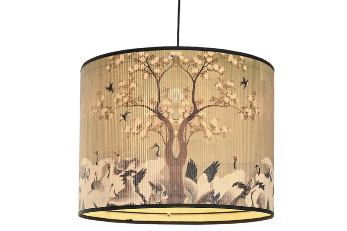 DKD Home Decor Lámpara Techo Oriental Bambú Metal Verde Blanco 55 x 42 x 55 cm DKD Home Decor Lámpara Techo Oriental Bambú Metal Verde Blanco 55 x 42 x 55 cm