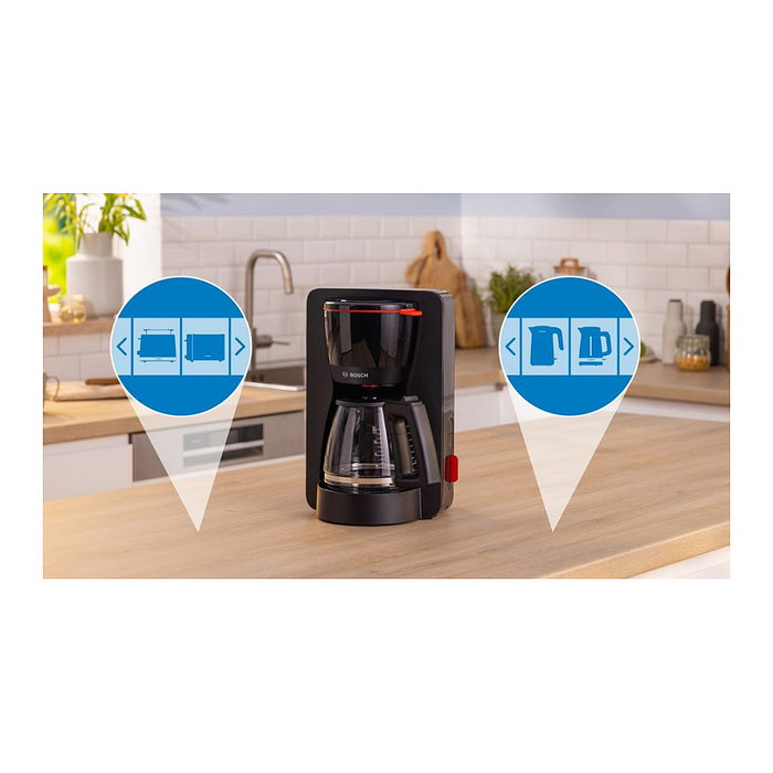 Bosch TKA3M133 Cafetera de filtro 1.4 L para café molido 1200 W Negro MyMoment