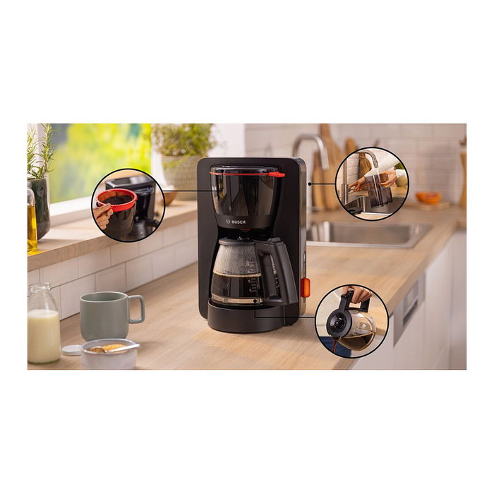 Bosch TKA3M133 Cafetera de filtro 1.4 L para café molido 1200 W Negro MyMoment
