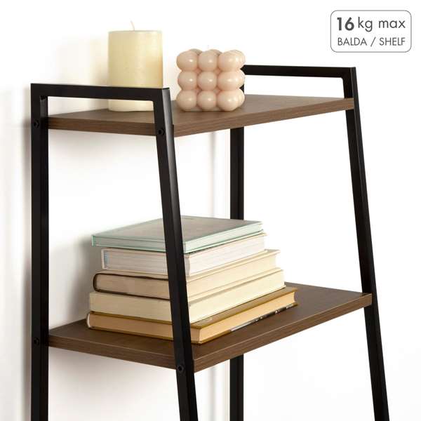 Max Home Estantería 4 Baldas 43x30x90 cm Hierro y MDF