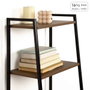 Max Home Estantería 4 Baldas 43x30x90 cm Hierro y MDF